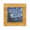 The Starry Night (Van Gogh 1889) Bamboo Trivet with 6" Tile - FRONT