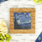 The Starry Night (Van Gogh 1889) Bamboo Trivet with 6" Tile - LIFESTYLE