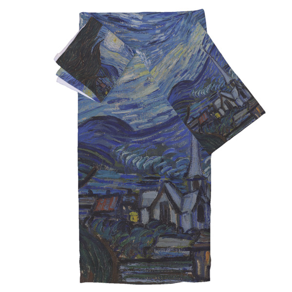 Custom The Starry Night (Van Gogh 1889) Bath Towel Set - 3 Pcs