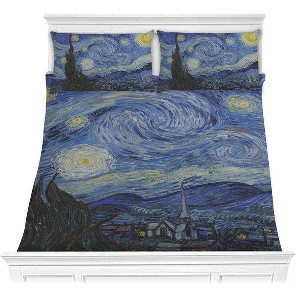 Custom The Starry Night (Van Gogh 1889) Comforter Set - Full / Queen