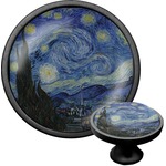 The Starry Night (Van Gogh 1889) Cabinet Knob (Black)