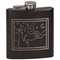 The Starry Night (Van Gogh 1889) Black Flask Set