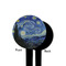 The Starry Night (Van Gogh 1889) Black Plastic 4" Food Pick - Round - Single Sided - Front & Back