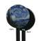 The Starry Night (Van Gogh 1889) Black Plastic 5.5" Stir Stick - Single Sided - Round - Front & Back