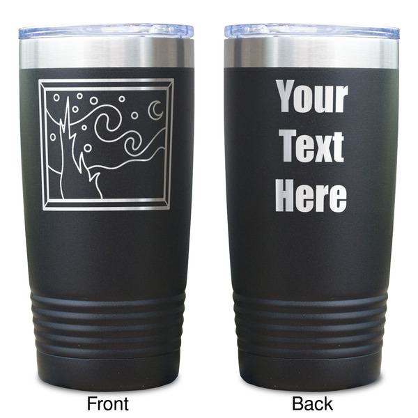 The Starry Night (Van Gogh 1889) Black Polar Camel Tumbler - 20oz - Double Sided  - Approval