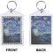 The Starry Night (Van Gogh 1889) Bling Keychain (Front + Back)