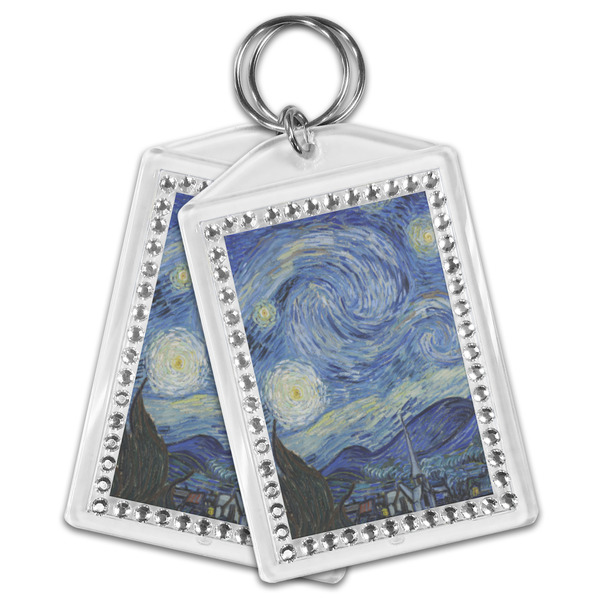 The Starry Night (Van Gogh 1889) Bling Keychain - MAIN
