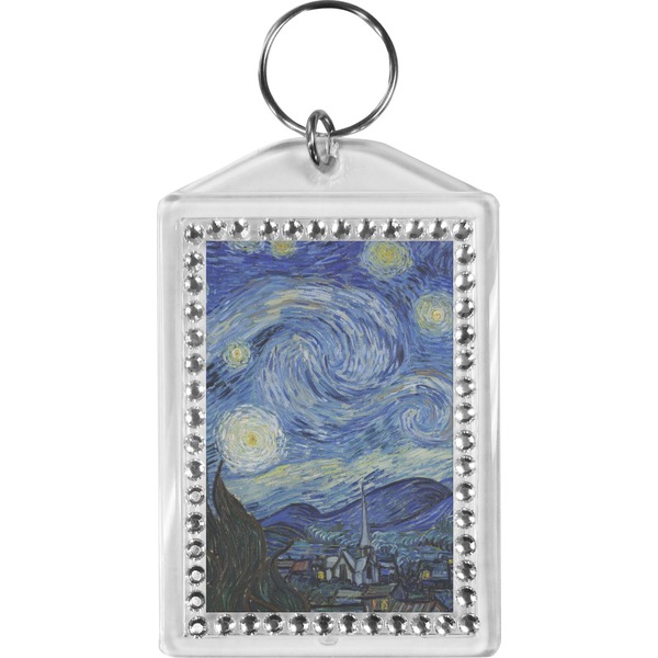 Custom The Starry Night (Van Gogh 1889) Bling Keychain