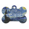 The Starry Night (Van Gogh 1889) Bone Shaped Dog ID Tag - Large - Front