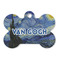 The Starry Night (Van Gogh 1889) Bone Shaped Dog ID Tag - Large