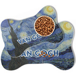 The Starry Night (Van Gogh 1889) Bone Shaped Dog Food Mat