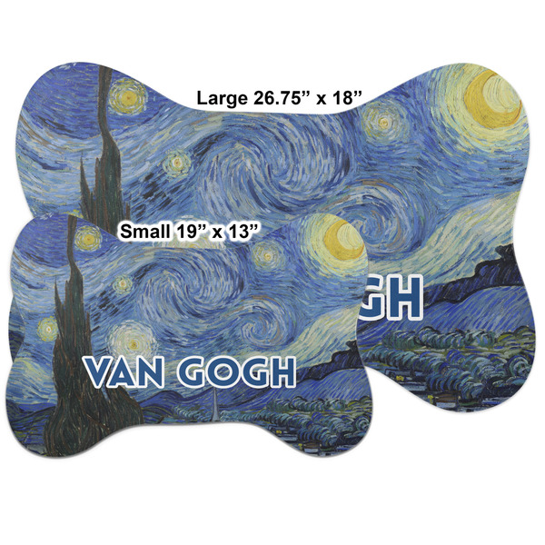 The Starry Night (Van Gogh 1889) Bone Shaped Mat Comparison