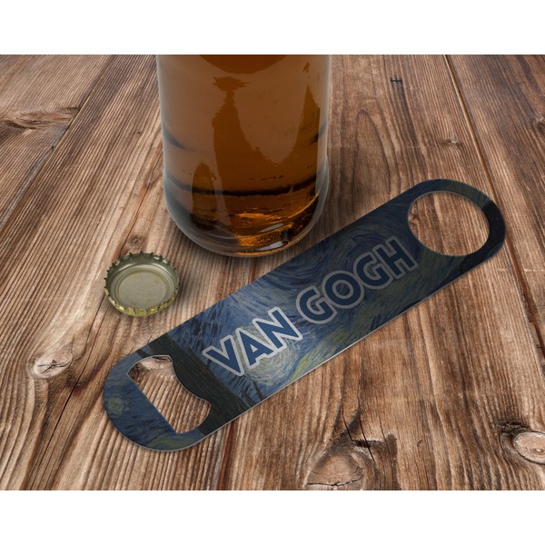 The Starry Night (Van Gogh 1889) Bottle Opener - In Use