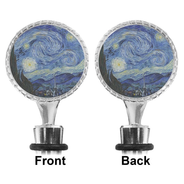 The Starry Night (Van Gogh 1889) Bottle Stopper - Front and Back