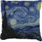 The Starry Night (Van Gogh 1889) Faux-Linen Throw Pillow 16"
