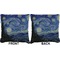 The Starry Night (Van Gogh 1889) Burlap Pillow Approval