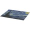 The Starry Night (Van Gogh 1889) Burlap Placemat (Angle View)