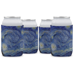 The Starry Night (Van Gogh 1889) Can Cooler (12 oz) - Set of 4