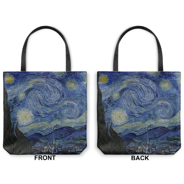 The Starry Night (Van Gogh 1889) Canvas Tote - Front and Back