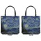 The Starry Night (Van Gogh 1889) Canvas Tote - Front and Back