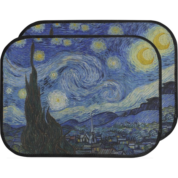 Custom The Starry Night (Van Gogh 1889) Car Floor Mats (Back Seat)