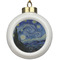 The Starry Night (Van Gogh 1889) Ceramic Ball Ornament