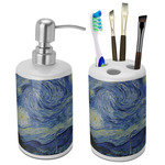 The Starry Night (Van Gogh 1889) Ceramic Bathroom Accessories Set