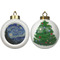 The Starry Night (Van Gogh 1889) Ceramic Christmas Ornament - X-Mas Tree (APPROVAL)