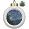 The Starry Night (Van Gogh 1889) Ceramic Christmas Ornament - Xmas Tree (Front View)