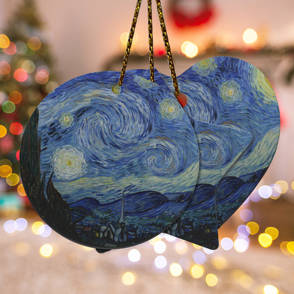 Custom The Starry Night (Van Gogh 1889) Ceramic Ornament