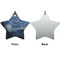 The Starry Night (Van Gogh 1889) Ceramic Flat Ornament - Star Front & Back (APPROVAL)