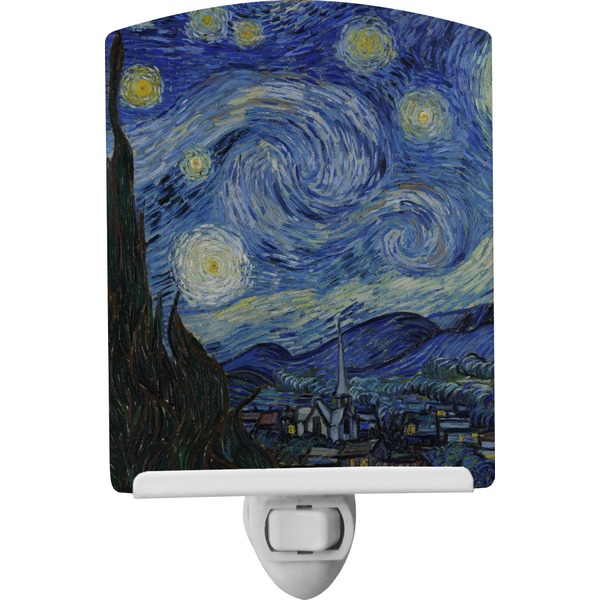 Custom The Starry Night (Van Gogh 1889) Ceramic Night Light