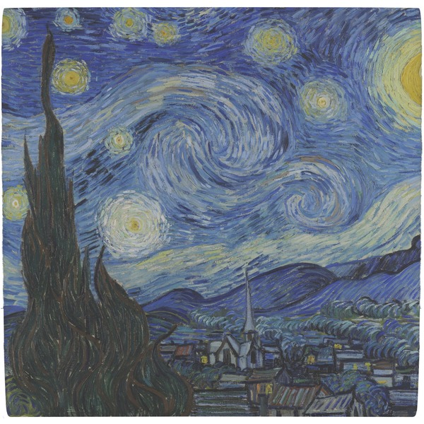 Custom The Starry Night (Van Gogh 1889) Ceramic Tile Hot Pad