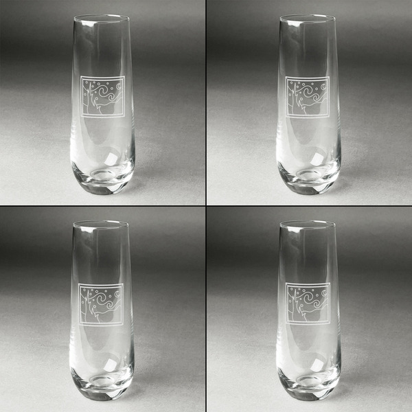 The Starry Night (Van Gogh 1889) Champagne Flute - Set of 4 - Approval