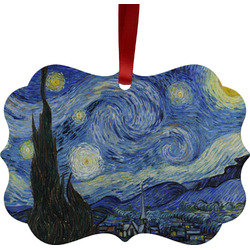 The Starry Night (Van Gogh 1889) Metal Frame Ornament - Double Sided