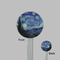 The Starry Night (Van Gogh 1889) Clear Plastic 7" Stir Stick - Round - Front & Back