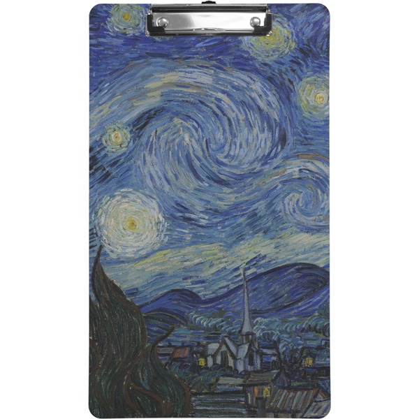 Custom The Starry Night (Van Gogh 1889) Clipboard (Legal Size)