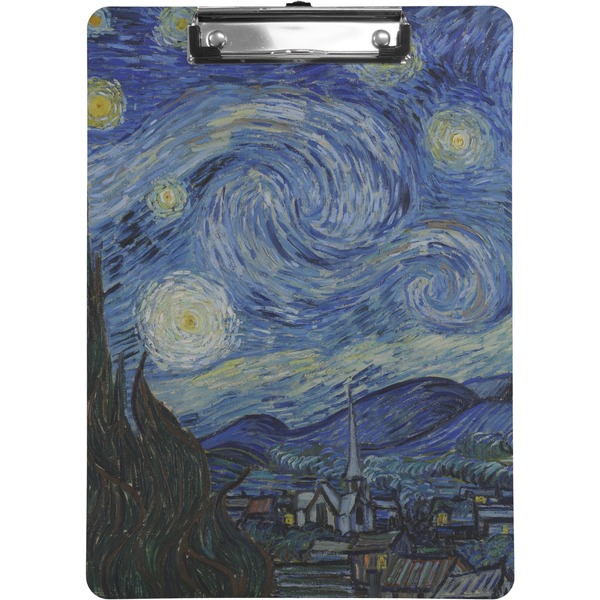 Custom The Starry Night (Van Gogh 1889) Clipboard (Letter Size)