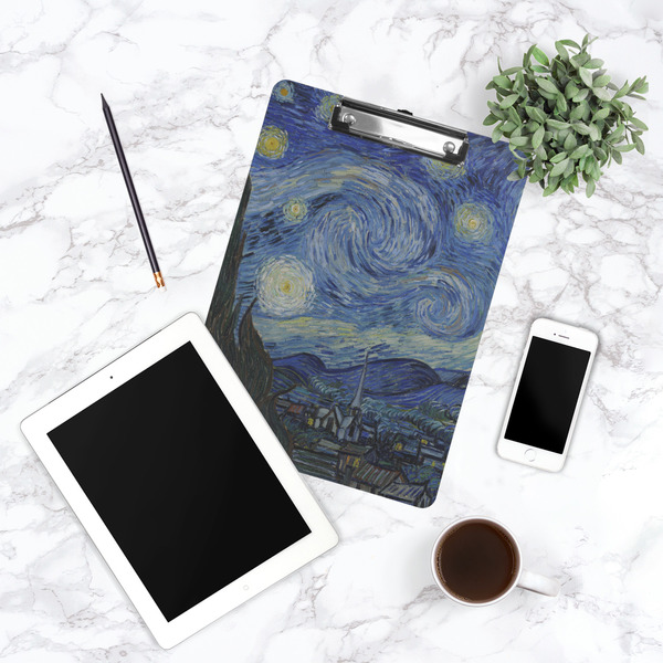 The Starry Night (Van Gogh 1889) Clipboard - Lifestyle Photo