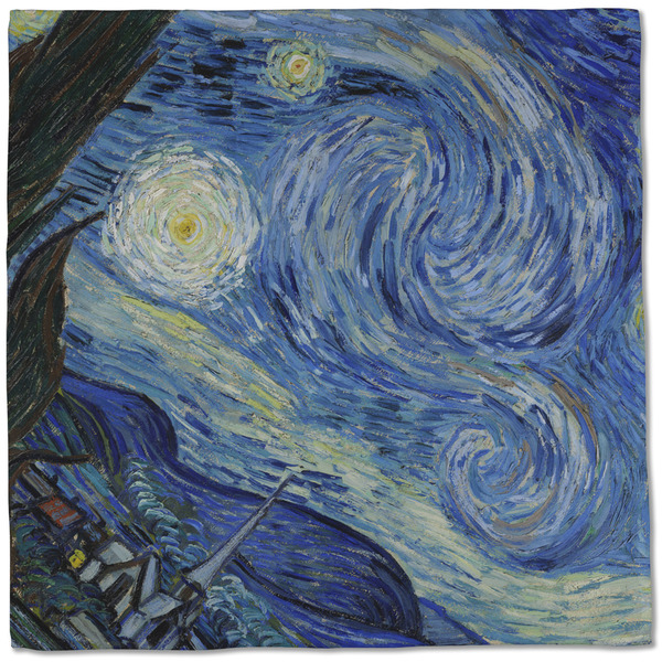 The Starry Night (Van Gogh 1889) Cloth Napkins - Personalized Dinner (Full Open)