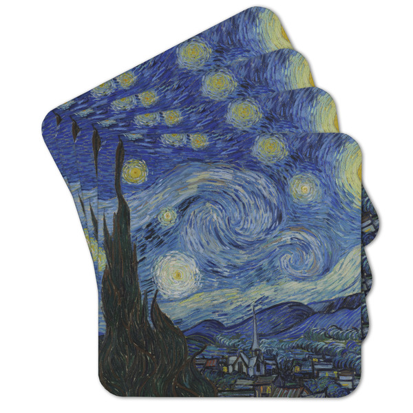 Custom The Starry Night (Van Gogh 1889) Cork Coaster - Set of 4