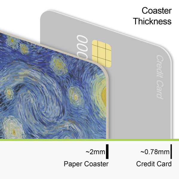 The Starry Night (Van Gogh 1889) Coaster Thickness