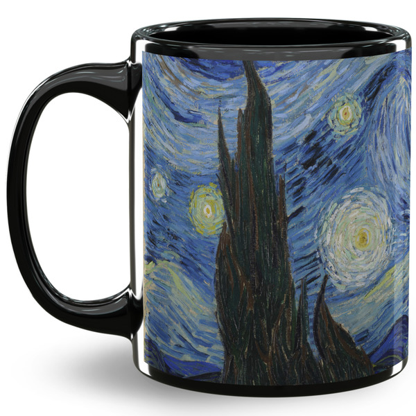 Custom The Starry Night (Van Gogh 1889) 11 Oz Coffee Mug - Black