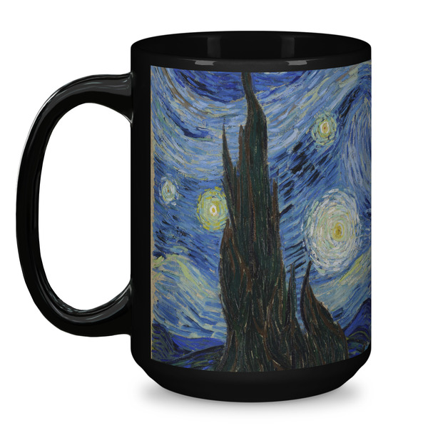 The Starry Night (Van Gogh 1889) Coffee Mug - 15 oz - Black