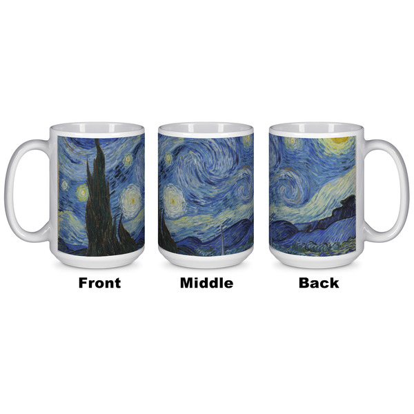 The Starry Night (Van Gogh 1889) Coffee Mug - 15 oz - White APPROVAL