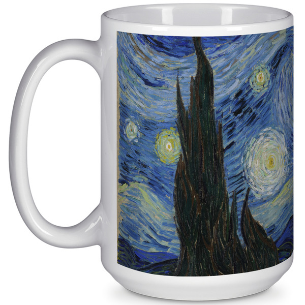 Custom The Starry Night (Van Gogh 1889) 15 Oz Coffee Mug - White