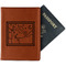 The Starry Night (Van Gogh 1889) Cognac Leather Passport Holder With Passport - Main