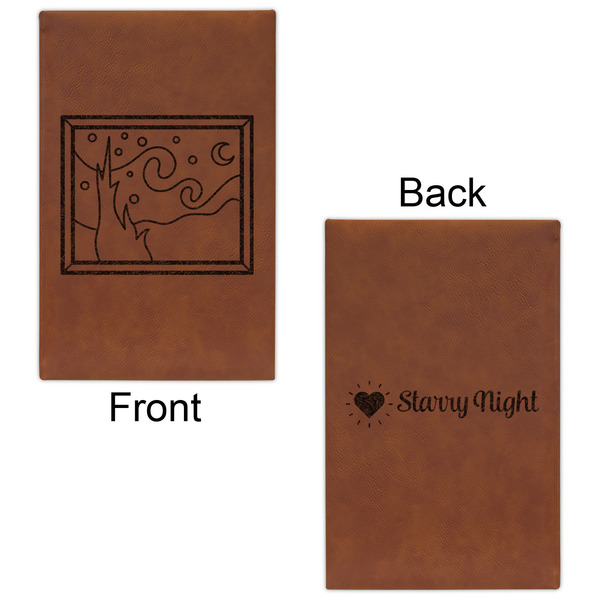The Starry Night (Van Gogh 1889) Cognac Leatherette Journal - Double Sided - Apvl