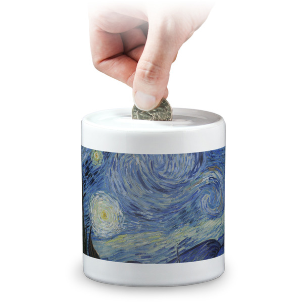 Custom The Starry Night (Van Gogh 1889) Coin Bank