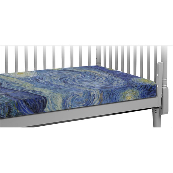 Custom The Starry Night (Van Gogh 1889) Crib Fitted Sheet